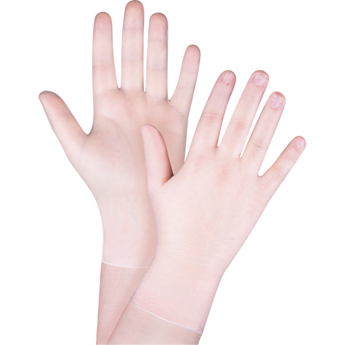 Gants jetables, Petit, Vinyle, 4,5 mils, Sans poudre, Transparent, Classe 2 MAS Chibougamau