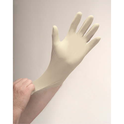 Gants d'examen de premi&egrave;re qualit&eacute; pour peau sensible, Petit, Latex, 4 mils, Poudr&eacute;s, Naturel MAS Chibougamau