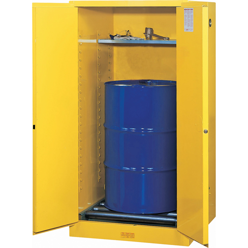 Sure-Grip&reg; EX Vertical Drum Storage Cabinets, 55 US gal. Cap., Yellow MAS Chibougamau