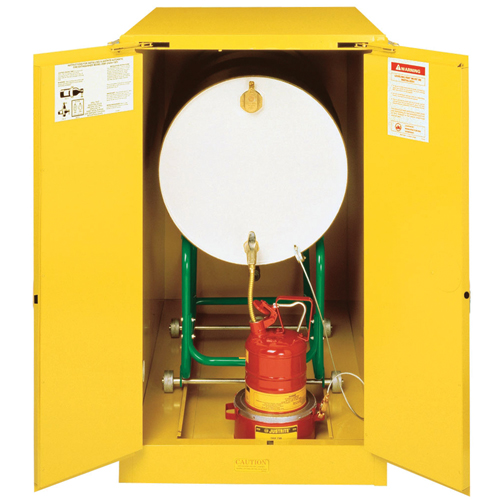 Sure-Grip&reg; EX Horizontal Drum Storage Cabinets, 55 US gal. Cap., Yellow MAS Chibougamau