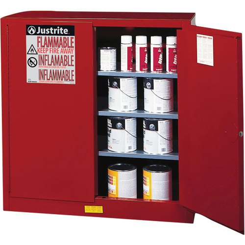 Armoire de s&eacute;curit&eacute; pour la peinture et les encres combustibles EX Sure-Grip, 40 gal., 3 tablettes MAS Chibougamau