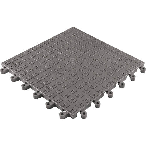 ErgoDeck&reg; Soft No. 566 Matting, PVC, 1-1/2' W x 1-1/2' L, 7/8" Thick, Charcoal MAS Chibougamau