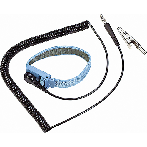 ESD 6' Coil Cord with Wrist Strap MAS Chibougamau