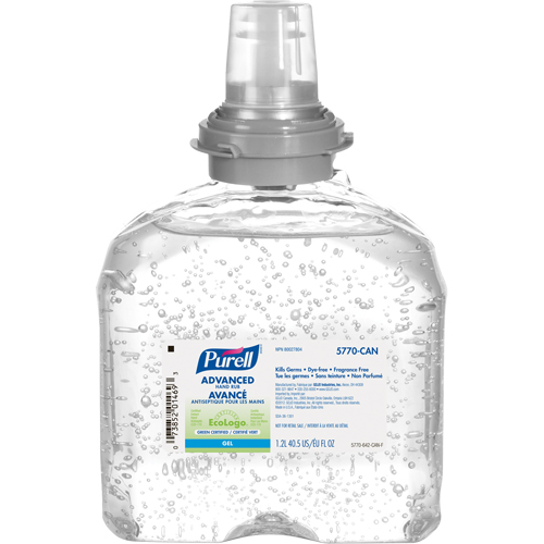 TFX Advanced Hand Sanitizer, 1200 ml, Cartridge Refill, 70% Alcohol MAS Chibougamau