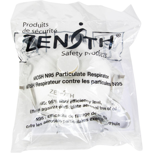 Respîrateur contre les particules - Emballage pour machine distributrice, N95, Certifi&eacute; NIOSH, Moyen/grand MAS Chibougamau