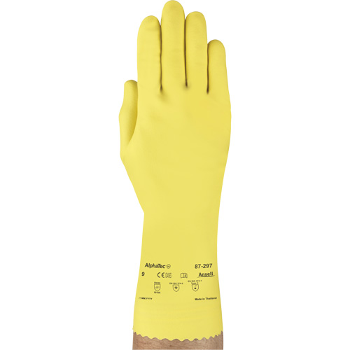 Gants Versatouch 297, Taille Moyen/8, 12" lo, Latex de caoutchouc, Doublure en Ouat&eacute;e, 20 mils MAS Chibougamau