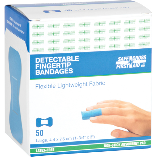 Bandages, Bout de doigt, 3", Tissu d&eacute;tectable, St&eacute;rile MAS Chibougamau