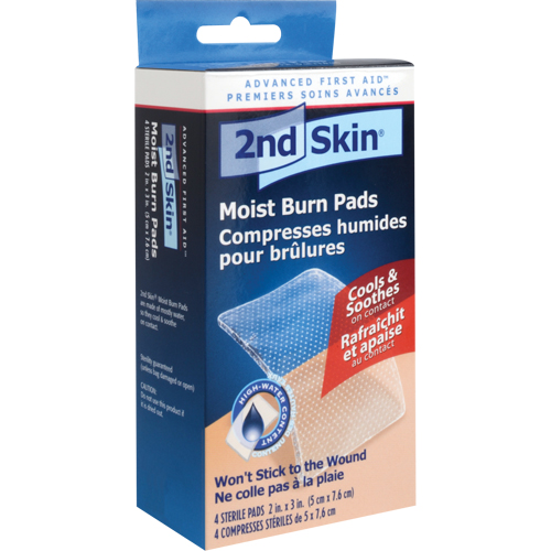 2nd Skin&reg; Moist Burn Pads, 2" x 3", Class 2 MAS Chibougamau