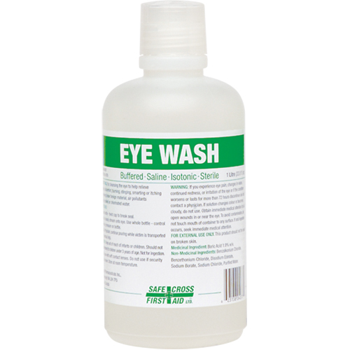 Eyewash Solution, Full Bottle, 1000 ml MAS Chibougamau