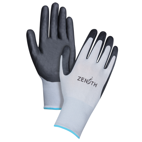 Gants l&eacute;gers enduits et respirants, 10/T-Grand, R&ecirc;vetement Mousse de nitrile, Calibre 13, Enveloppe en Polyester MAS Chibougamau