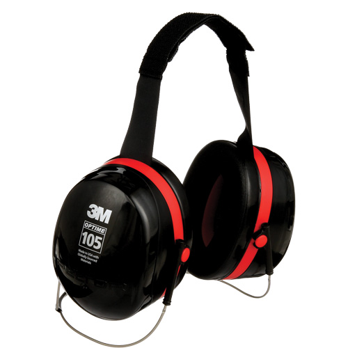 Peltor Optime 105 Series Earmuffs, Neckband, 29 NRR dB MAS Chibougamau