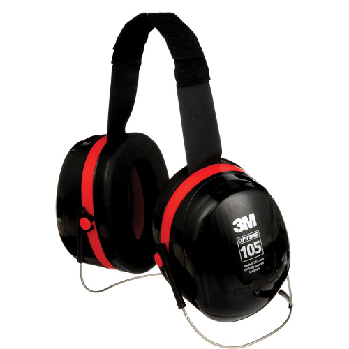 Peltor Optime 105 Series Earmuffs, Neckband, 29 NRR dB MAS Chibougamau