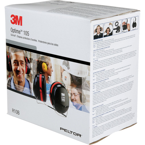 Peltor Optime 105 Series Earmuffs, Neckband, 29 NRR dB MAS Chibougamau