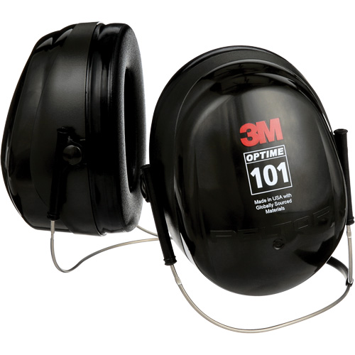 Peltor Optime 101 Series Earmuffs, Neckband, 26 NRR dB MAS Chibougamau