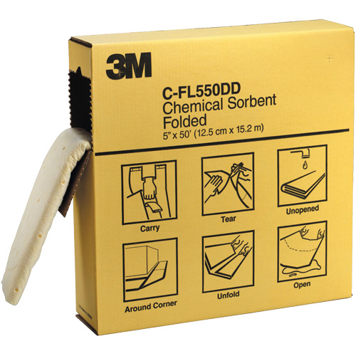 Folded Sorbents, Hazmat, 600" x 5", 10.5 gal. Absorbancy MAS Chibougamau