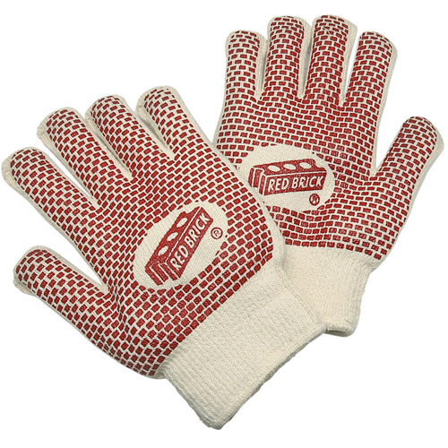 Red Brick&reg; Reversible Terrycloth Gloves, Cotton, Double Sided, 10 Gauge, Large MAS Chibougamau