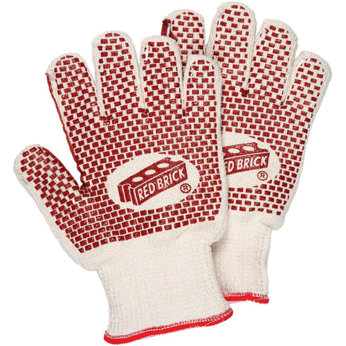 Red Brick&reg; Reversible Terrycloth Gloves, Cotton, Double Sided, 10 Gauge, Small MAS Chibougamau