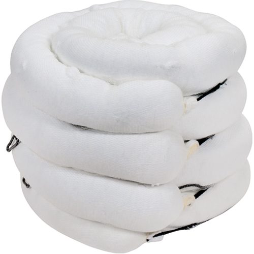 Premium Sorbent Boom, Oil Only, 10' L x 5" W, 35 Gal. Absorbancy, 4 /Pack MAS Chibougamau