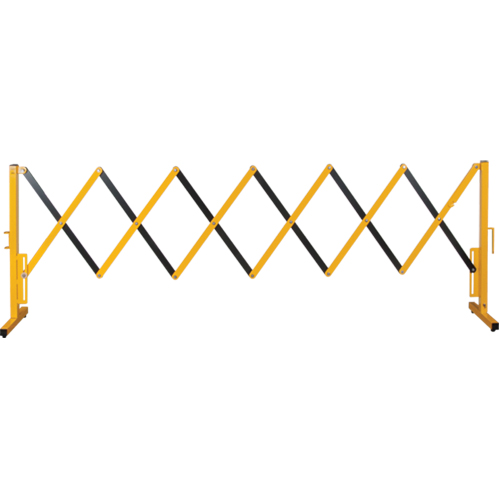 Expandable Barrier, 37" H x 11' L, Black/Yellow MAS Chibougamau