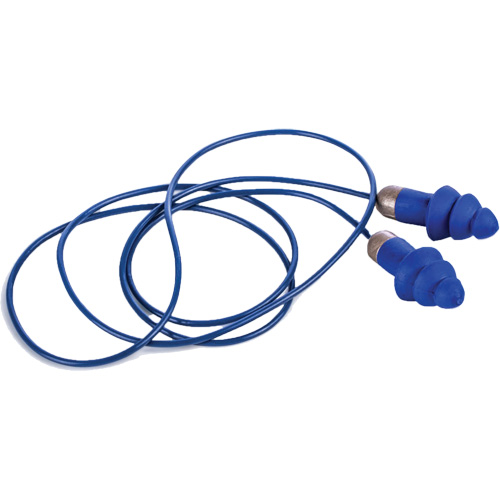 Rockets&reg; Metal Detectable Reusable Earplugs, Corded, One-Size, Bulk - Plastic Case, 27 NRR dB MAS Chibougamau