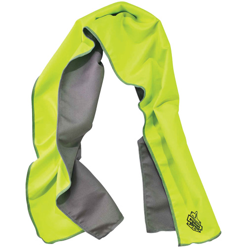 Serviette de refroidissement en microfibre Chill-Its 6602MF, Lime haute visibilit&eacute; MAS Chibougamau
