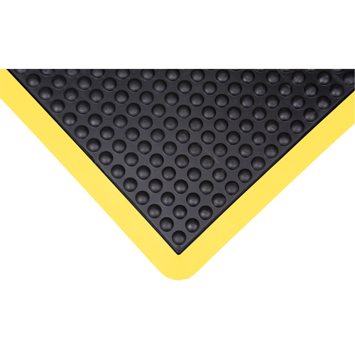 Anti-Fatigue Dome Matting, Bubbled, 3' x 4' x 1/2", Black, Rubber MAS Chibougamau