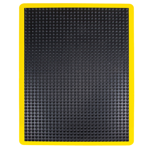 Anti-Fatigue Dome Matting, Bubbled, 3' x 4' x 1/2", Black, Rubber MAS Chibougamau
