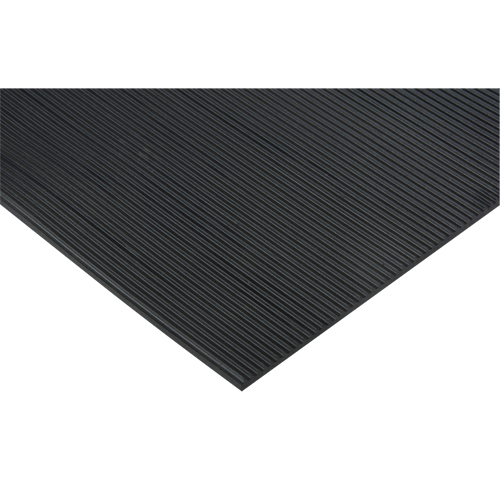 Fine Channel Matting, Runner, 3' x 12'6" x 1/8", Black MAS Chibougamau