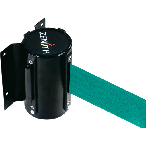 Wall Mount Barrier, Steel, Screw Mount, 7', Green Tape MAS Chibougamau