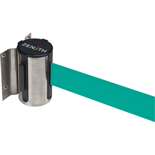 Wall Mount Barrier, Steel, Screw Mount, 7', Green Tape MAS Chibougamau