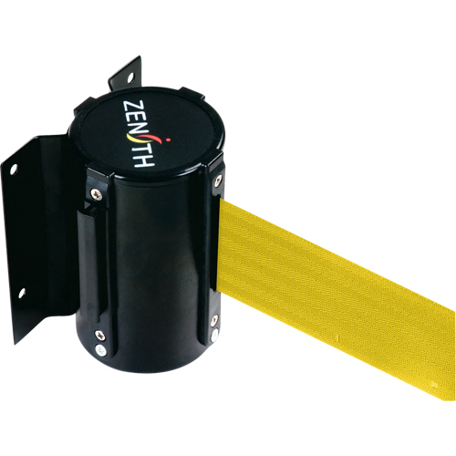 Wall Mount Barrier, Steel, Screw Mount, 12', Yellow Tape MAS Chibougamau