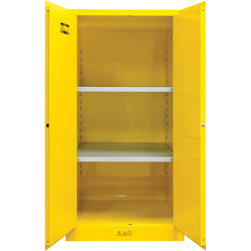 Flammable Storage Cabinet, 60 gal., 2 Door, 34" W x 65" H x 34" D MAS Chibougamau