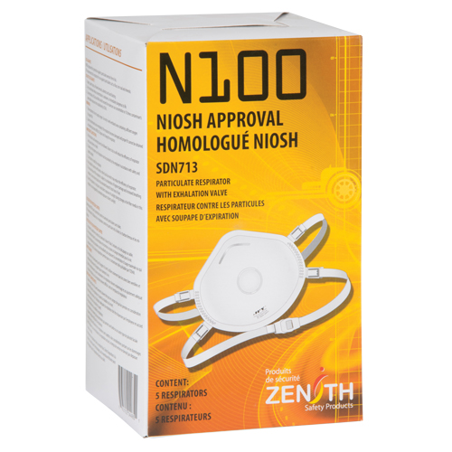 Respirateur contre les particules, N100, Certifi&eacute; NIOSH, Moyen/grand MAS Chibougamau