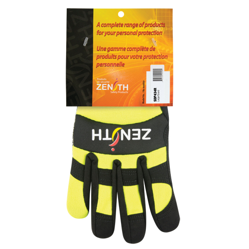 Gants de m&eacute;canicien ZM500 haute visibilit&eacute; r&eacute;sistants aux coupures, Paume PEHP, Taille Moyen MAS Chibougamau