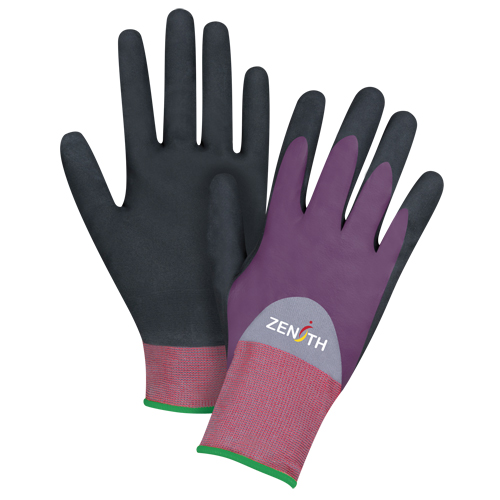 Gants enduits de premi&egrave;re qualit&eacute; ZX-2, 11/2T-Grand, R&ecirc;vetement Nitrile/Mousse de nitrile, Calibre 18, Enveloppe en Nylon MAS Chibougamau
