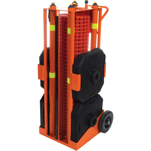 Portable Safety Zone, 100' L, Steel, Orange MAS Chibougamau