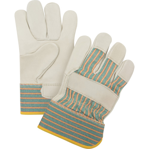 Gants pour ajusteur r&eacute;sistant &agrave; l'abrasion, Moyen, Paume en Cuir fleur de vache MAS Chibougamau