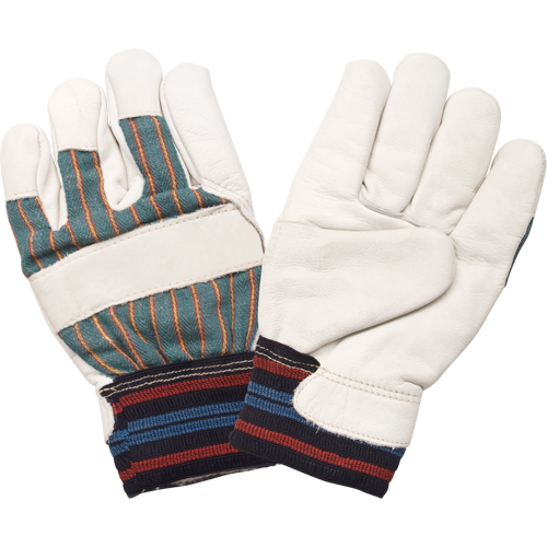 Gant pour le travail doubl&eacute;s pour l'hiver r&eacute;sistant &agrave; l'abrasion, Grand, Paume en Cuir fleur de vache, Doublure en Molleton de coton MAS Chibougamau