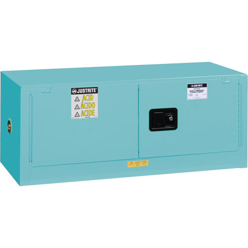 Sure-Grip&reg; EX Piggyback Corrosives/Acid Steel Safety Cabinet, 12 gal., 2 Door, 43" W x 18" H x 18" D MAS Chibougamau