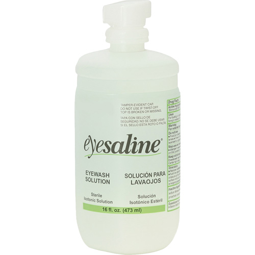 Bouteilles de solution saline pour douche oculaire, Bouteille Plein, 16 oz MAS Chibougamau
