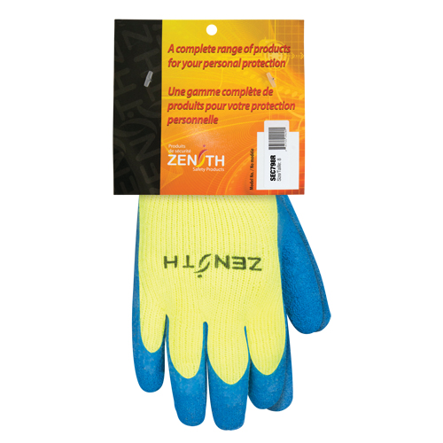Gants haute visibilit&eacute; doubl&eacute;s d'acrylique de caoutchouc naturel, 8, R&ecirc;vetement Latex de caoutchouc, Calibre 7, Enveloppe en Acrylique MAS Chibougamau