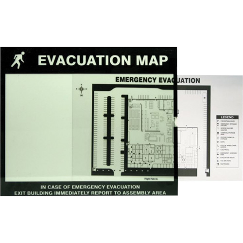 Evacuation Map Holder Clear Insert MAS Chibougamau
