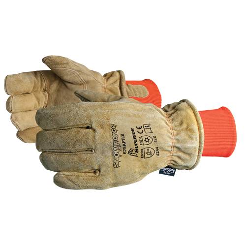 SnowForce Brown Freezer Glove, One Size, Grain Cowhide Palm, Thinsulate Inner Lining MAS Chibougamau