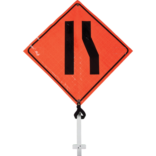 Narrow Road Pole Sign, 24" x 24", Vinyl, Pictogram MAS Chibougamau