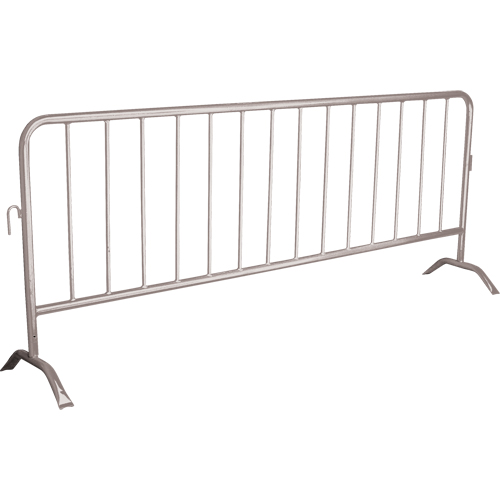 Portable Barrier, Interlocking, 102" L x 40" H, Silver MAS Chibougamau