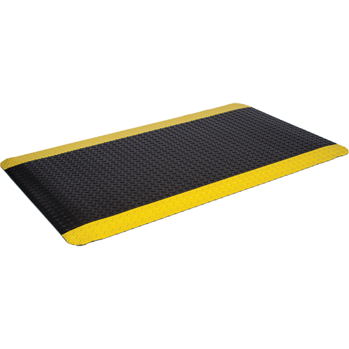 WD Deck Plate Mats, Diamond, 3' x 12' x 5/8", Black/Yellow, Sponge MAS Chibougamau