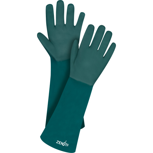 Gants verts &agrave; double enduit, 18" lo, PVC, Doublure en Jersey de coton, 70 mils MAS Chibougamau