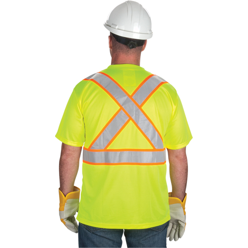 T-shirt conforme &agrave; la CSA, Polyester, Moyen, Jaune lime haute visibilit&eacute; MAS Chibougamau