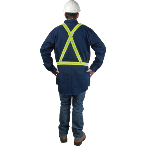 Harnais de s&eacute;curit&eacute; d'usage standard, Jaune lime haute visibilit&eacute;, Couleur r&eacute;fl&eacute;chissante Argent, Moyen MAS Chibougamau
