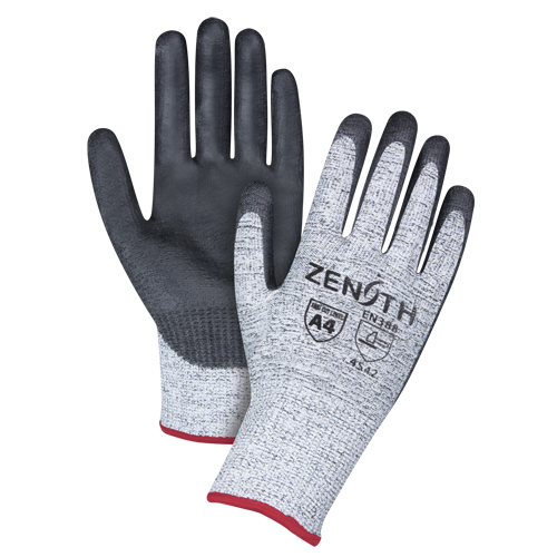 Seamless Stretch Cut-Resistant Gloves, Size Small/7, 13 Gauge, Polyurethane Coated, HPPE Shell, ANSI/ISEA 105 Level 4/EN 388 Level 5 MAS Chibougamau